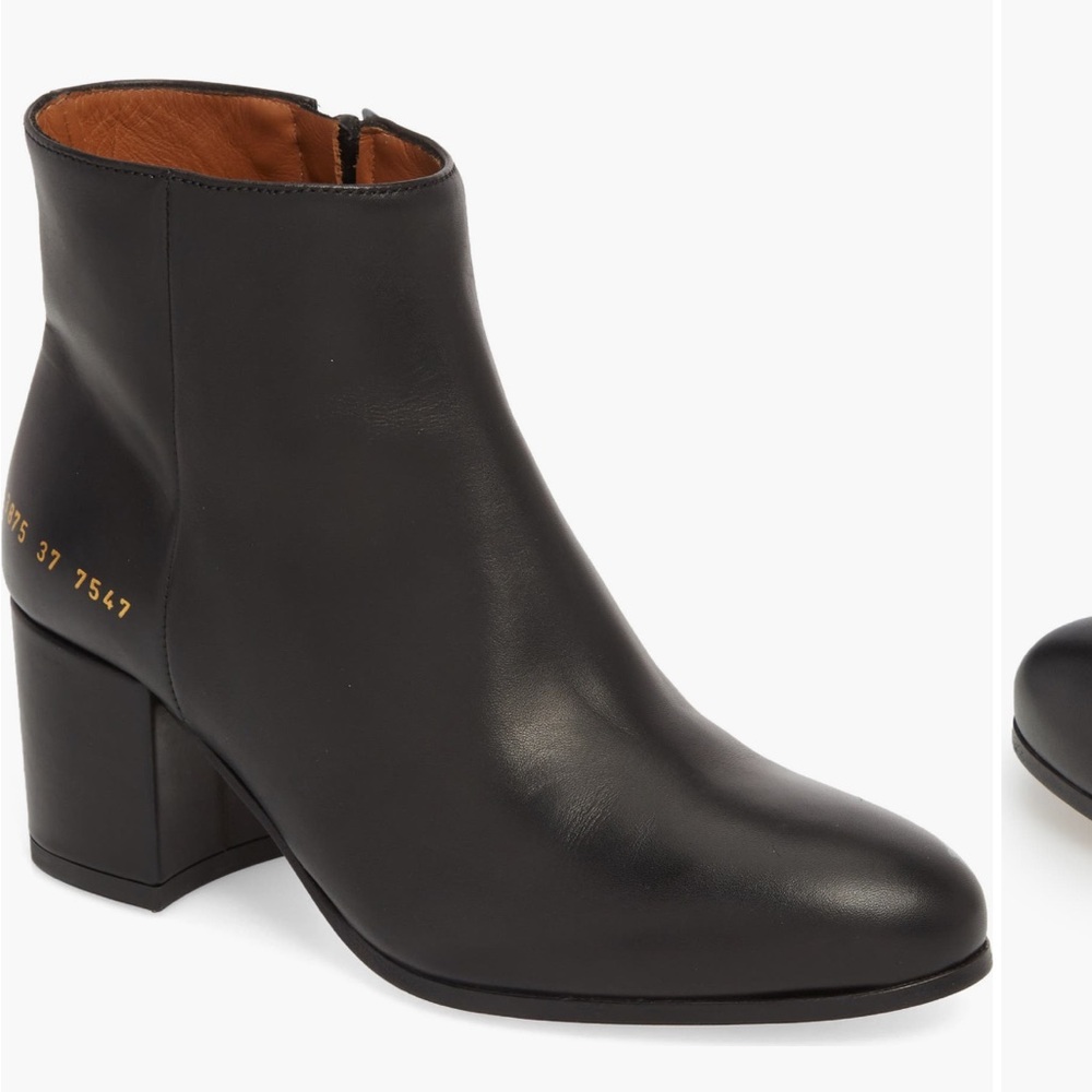 NWT Common Projects Almond Toe Booties Size EU 39